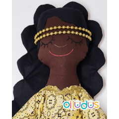 Boneca Oxum de Pano - 55 cm