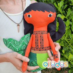 Boneca de pano Sereia Encantada