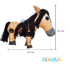 Bonecos Negrinho do Pastoreio com Cavalo de Pano